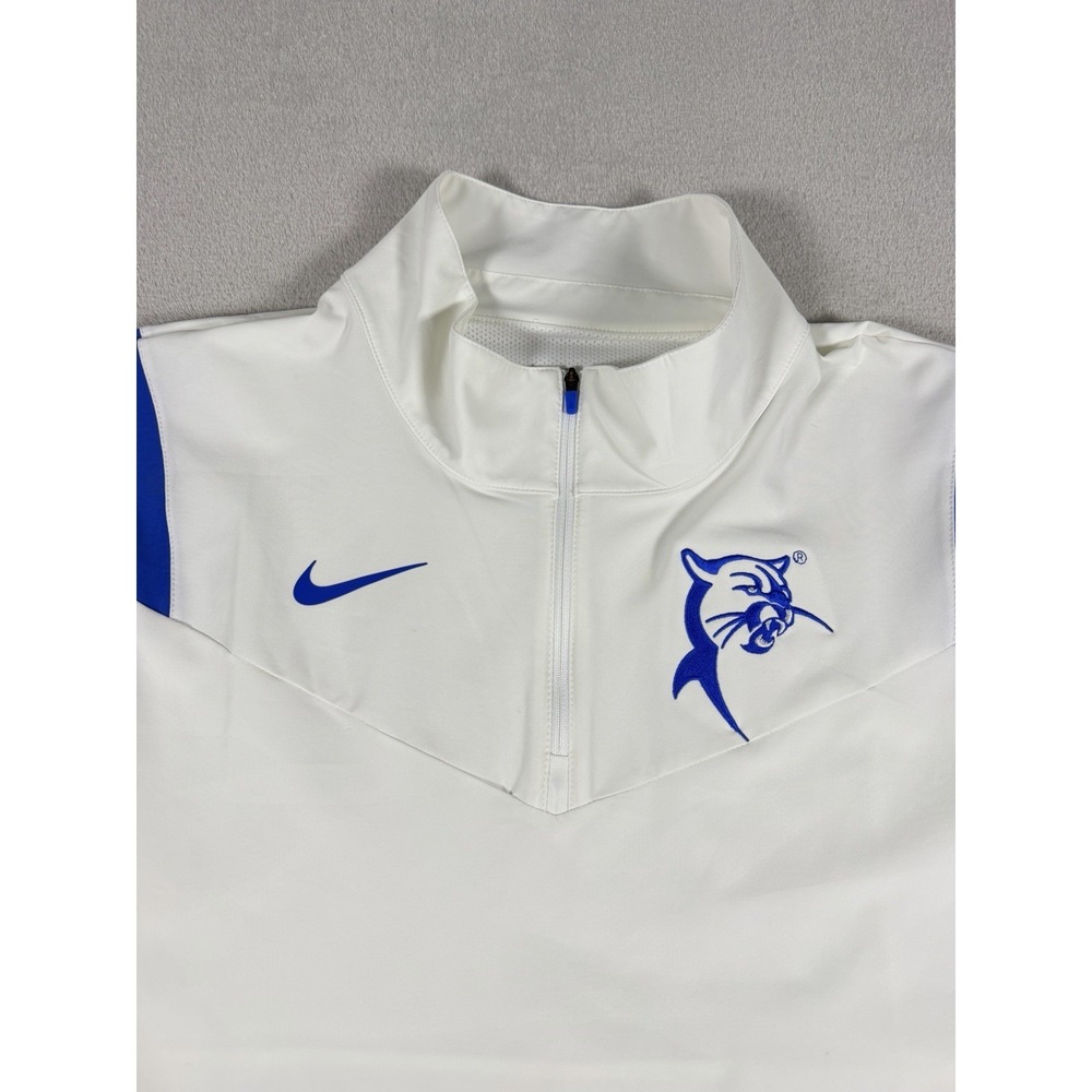Nike Team Quarter-Zip Pullover Jacket White Blue Mens XL Dri-FIT - Picture 11 of 16